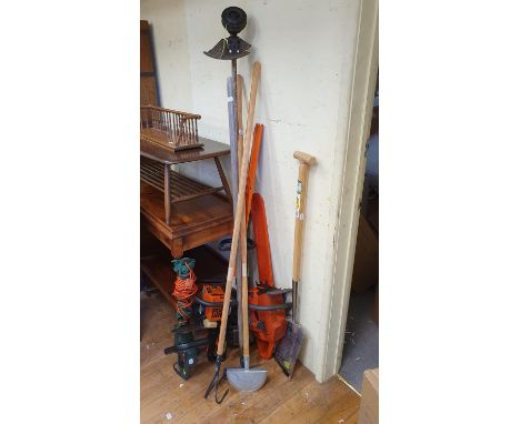 A Stihl HS80 hedge trimmer, and other tools 