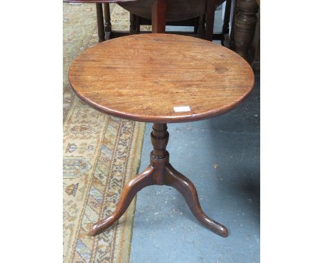 ANTIQUE MAHOGANY TILT TOP TRIPOD TABLE 