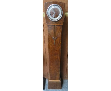 WALNUT CASED GRANDMOTHER CLOCK 