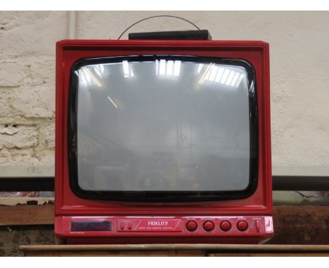 FIDELITY VINTAGE COLOUR TELEVISION WITH REMOTE AND MANUAL 