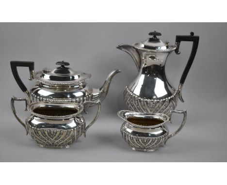 A Late 19th/Early 20th Century Silver Plated Four Piece Tea Service 