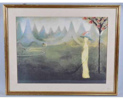 A Framed Print, Valley of Sorrow by Jan Zezzavy, 1907, 50x38cms 