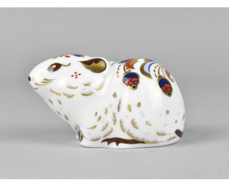 A Royal Crown Derby Paperweight, Bank Vole, Gold Button 