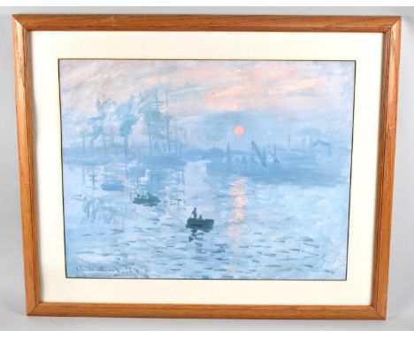 A Framed Claude Monet Print, Sunrise, 57x44cm 