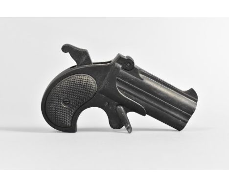A Vintage Metal Reproduction of Derringer Style Double Barrel Pistol, with Working Action 