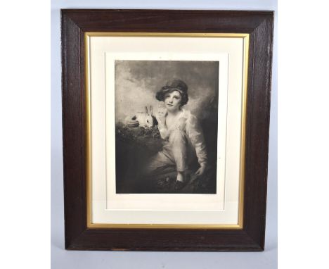 A Framed Print, A Boy with Rabbit After Sir Henry Raeburn 