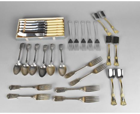 A Collection of Various Silver Plated Flatware 