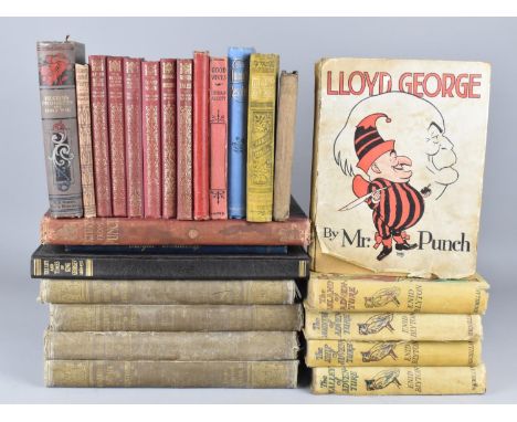 A Collection of Various Vintage Published Books to Include Pictures from Punch, LLoyd George by Mr Punch, Enid Blyton,  Wonde