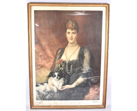 A Large Framed Edwardian Print, The Princess of Wales after Luke Fildes, 53x75cms 
