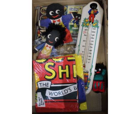 A collection of Robertson's "Golly" items, includes a glove puppet, wall thermometer etc /&nbsp;These items are listed on the
