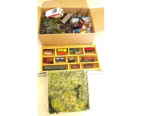 A quantity of train set items to include Hornby L5301 engine and tender, other various carriages, rolling stock, track and va
