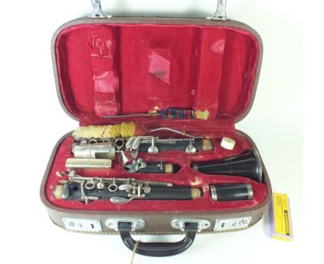 A vintage Lark clarinet with accessories,  cased
