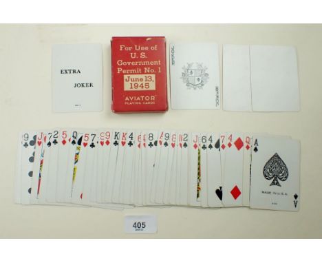 A pack of US issue playing cards, 1945