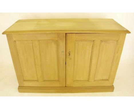 A satin walnut two door cupboard including shelf , 126 x 47cm