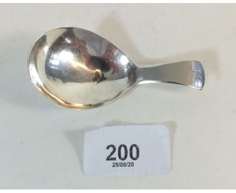 A Georgian silver caddy spoon with plain bowl - no town mark possibly London 1809
