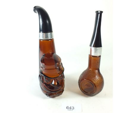 Two Avon pipe form after shave bottles