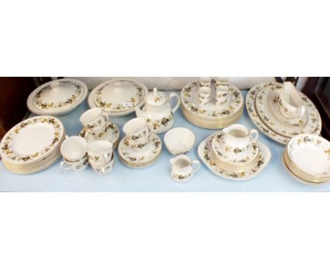 A Royal Doulton Larchmont sixty six piece dinner service consists of eight of each: egg cups, dinner plates, side plates, tea