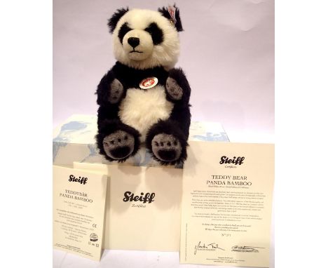 Steiff Panda, Bamboo, 26 cm, limited edition 371/1500 pieces. P&amp;P Group 1 (£14+VAT for the first lot and £1+VAT for subse