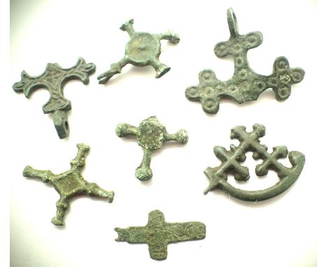 Collection of Crusades Pilgrim Talismans/Cruciform pendants. P&amp;P Group 1 (£14+VAT for the first lot and £1+VAT for subseq