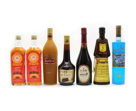 Assorted Liqueurs, to include Lejay-Lagoute Kir Royal, one bottle; Frangelico, one bottle; Starry Night, one bottle; Chabot, 