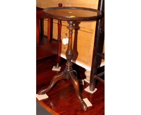 A ladderback carver chair with drop-in tapestry covered seat, a wine table and a rush seat occasional chair