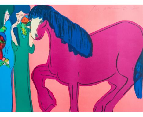 Full title: Walasse Ting (Ding Xiongquan, 1929-2010): 'Le cheval rouge', lithograph in colours, ed. 14/200, dated (19)81Descr