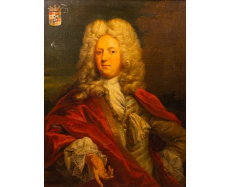 Full title: French school: Portrait of a gentleman, oil on canvas, ca. 1700Description: Work: 97,5 x 75 cmÊ Frame: 120,5 x 98