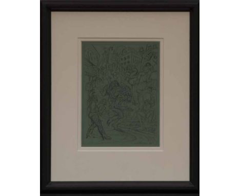 * PETER HOWSON OBE,
FRIDAY NIGHT
pencil on paper, signed and dated '08
29cm x 22cm
Mounted, framed and under glass