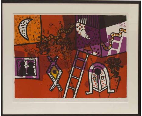 * ALAN DAVIE CBE RA HRSA RWA (SCOTTISH 1920 - 2014),
IV
colour lithograph, artist's proof, signed, titled and dated '70 in pe