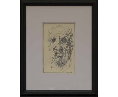 * PETER HOWSON OBE,
ALIVE
mixed media on paper, signed and dated 2009
27cm x 17.5cm
Mounted, framed and under glass