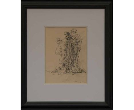 * PETER HOWSON OBE,
CONFLICTING VOICES
mixed media on paper, signed and dated 2009
28.5cm x 21cm
Mounted, framed and under gl