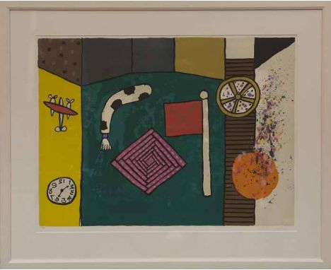 * ALAN DAVIE CBE RA HRSA RWA (SCOTTISH 1920 - 2014),
MAGIC PICTURE No. 1 
colour lithograph on rives paper, signed, dated '77