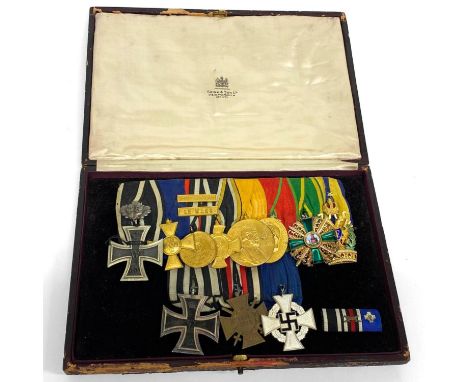A collection of war medals, 'Prussian Officer's Group 1866-1905', to comprise Prussia Iron Cross 1870 2nd Class with 25 Year 