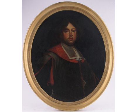 Dutch School,18th/19th century oval oil on canvas, portrait of a gentleman, unsigned, 33" x 27", framed.