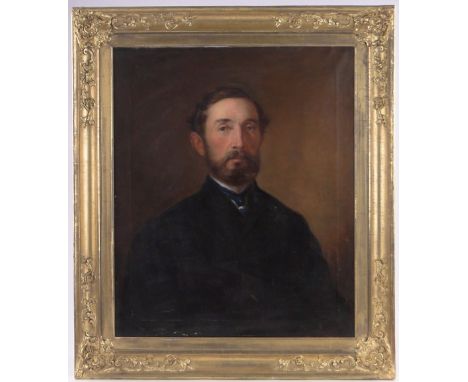 19th century English School,oil on canvas, portrait of a gentleman, unsigned, 30" x 25", framed.