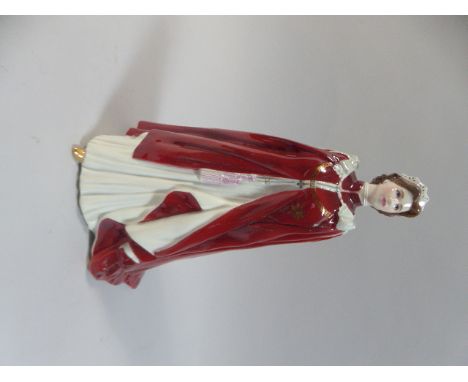 A Royal Worcester Figure to Commemorate the Queens 80th Birthday 