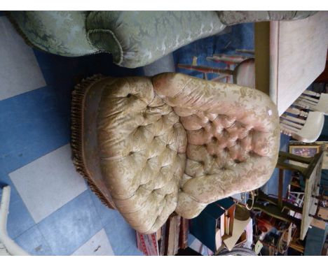 A Button Upholstered Corner Ladies Nursing Chair
