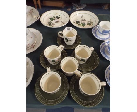 A Collection of Royal Worcester Palissy Coffee Wares 