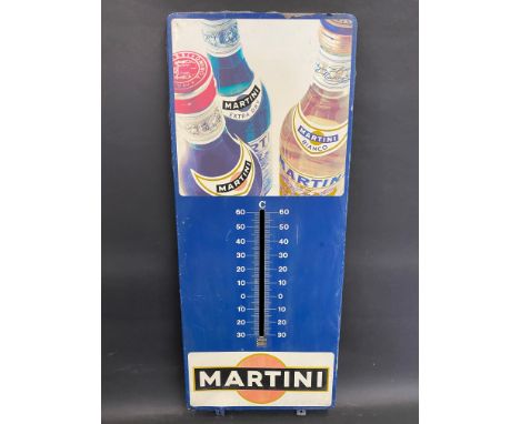 A Martini pictorial tin advertising thermometer, lacking tube, 12 3/4 x 30 3/4".
