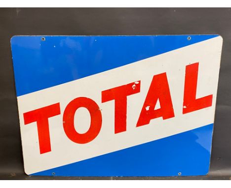 A Total double sided rectangular enamel sign, 34 3/4 x 26".