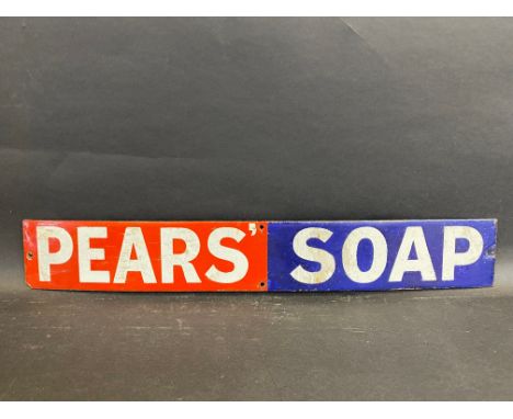A small Pear's Soap enamel strip, restored, 18 1/2 x 2 3/4".