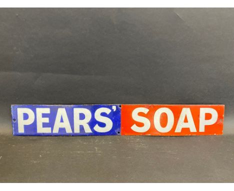 A small Pear's Soap enamel strip, restored, 18 1/2 x 2 3/4".