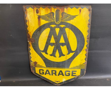 An AA Garage enamel sign by Franco, 21 3/4 x 30 3/4".