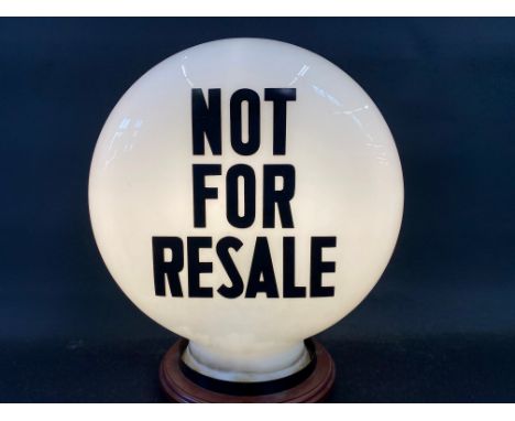 A 'Not For Resale' glass petrol pump globe by Hailware, in good condition, fully stamped 'Property of Shell. Mex &amp; BP Ltd