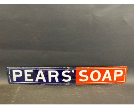 A small Pear's Soap enamel strip, restored, 18 1/2 x 2 3/4".