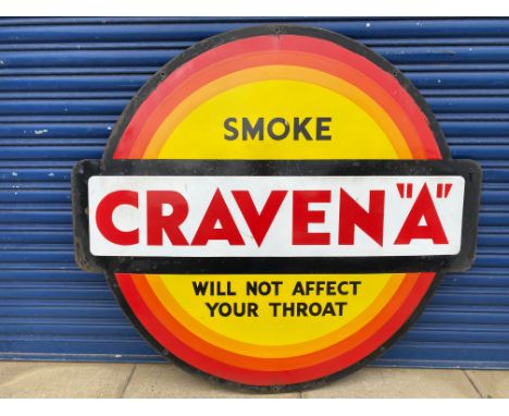 A large scale Craven A enamel sign in very good condition, 53 x 47".