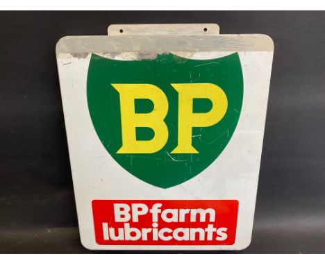 A BP Farm Lubricants advertising sign, 15 x 19 1/2".