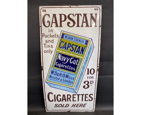 A Wills 'Capstan' pictorial packet enamel sign, in very good condition, 18 x 36".