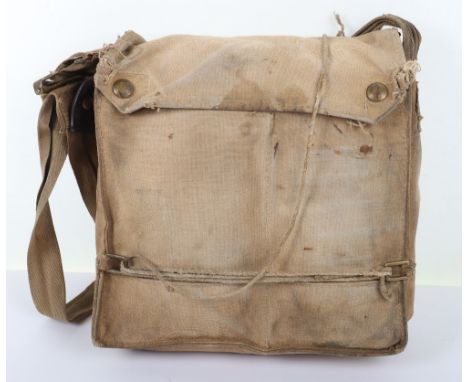 WW1 British 1917 Small Box Respirator (Gas Mask) Bag, fine example of an original carry bag for the small box respirator. Wit