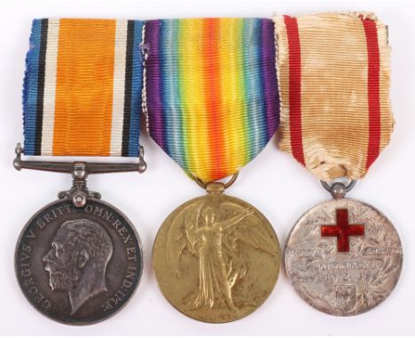 An Unusual Great War Balkans Nurses Medal Group of Three to Miss Edith Pierce Toms Who Served with the French Red Cross, cons